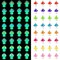 Charms, 64 Pcs Mushroom Resin Charm Beads Ornament Glow in The Dark Pendant for DIY Bracelet Necklace Jewelry Making